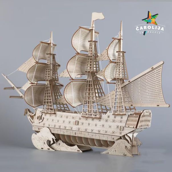 3D drvena puzla - BROD HMS VICTORY - 256-1-1-1-1
