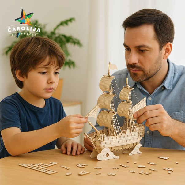 3D drvena puzla - BROD HMS VICTORY - 256-1-1-1-1