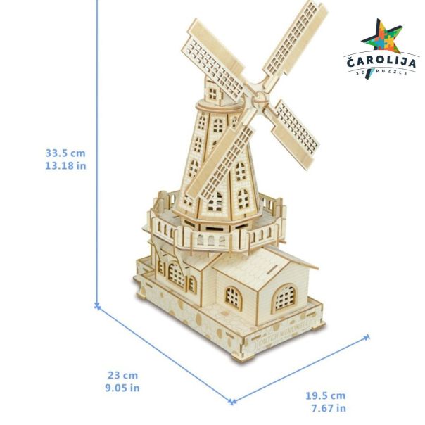 3d drvena puzla - HOLANDSKA VETRENJAČA II - 258-1-1