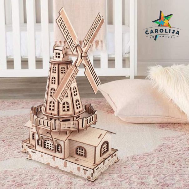 3d drvena puzla - HOLANDSKA VETRENJAČA II - 258-1-1