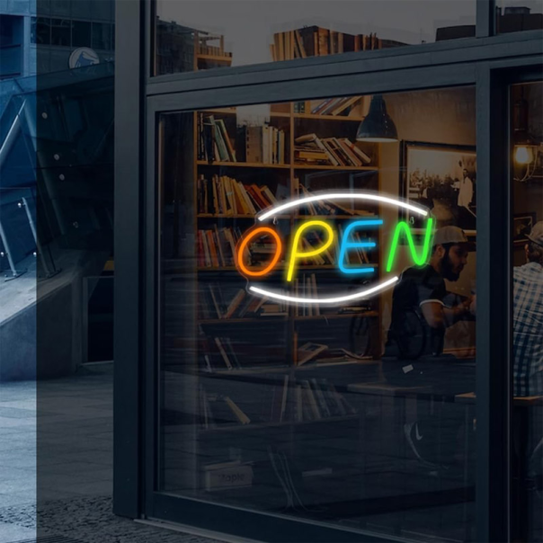 NEON svetleci reklamni znak Open - 611072