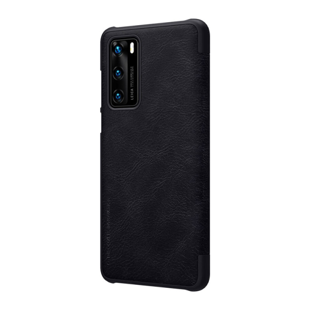 Maska za Huawei P40 na preklop Nillkin Qin crna - 041060