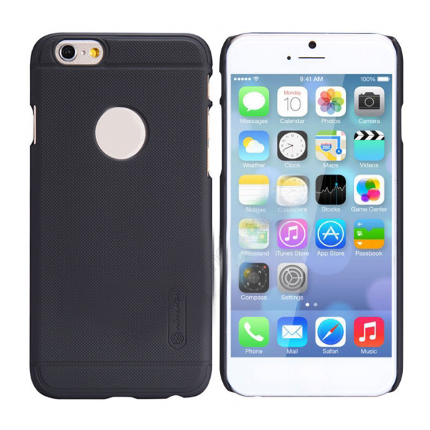 Maska za iPhone 6 Plus Nillkin Super Frosted Shield crna (sa otvorom za logo) - 004661