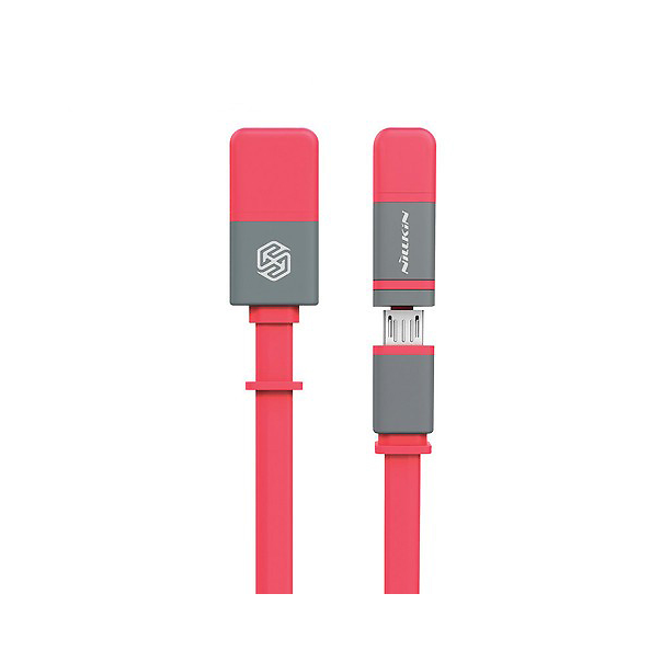 Nillkin USB kabel Plus II 2u1 (Lightning/ Micro) 1,2m pink. - 009216