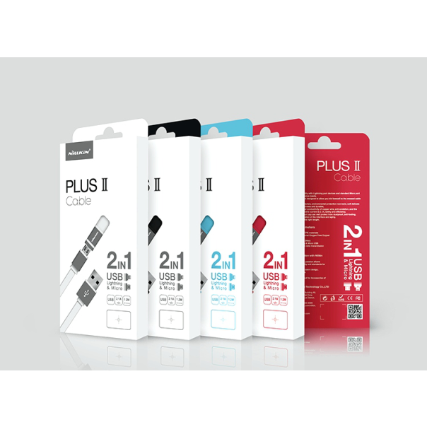 Nillkin USB kabel Plus II 2u1 (Lightning/ Micro) 1,2m plavi. - 009215