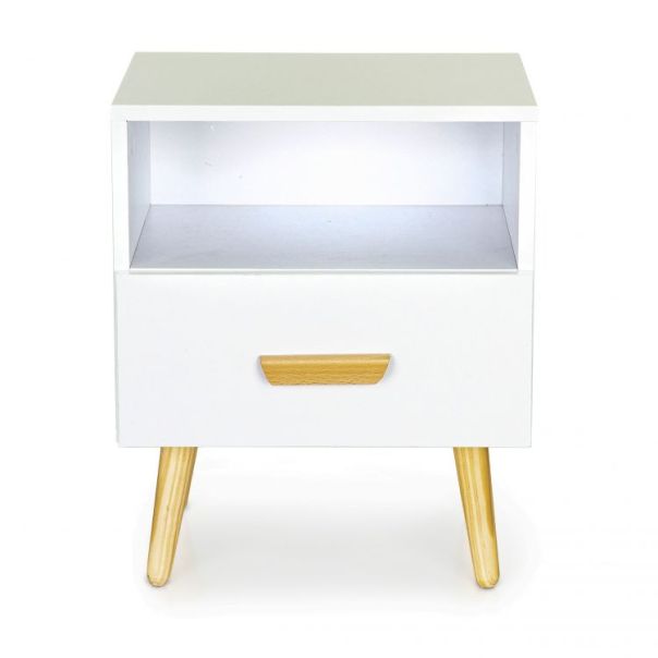 MODERNHOME Noćni stočić 1 fioka nova bela - WYJ-258 WHITE