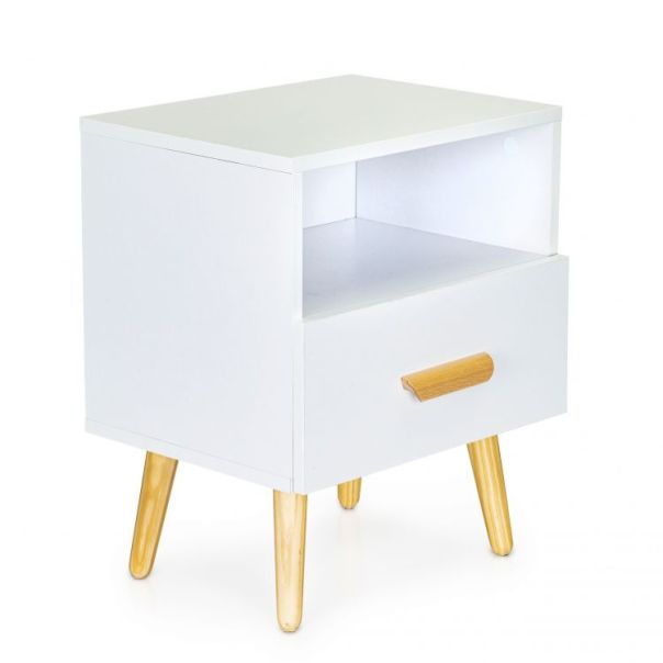 MODERNHOME Noćni stočić 1 fioka nova bela - WYJ-258 WHITE