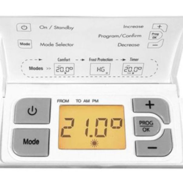 NOIROT Digitalni panelni radijator 2000W Spot, bela - 16013