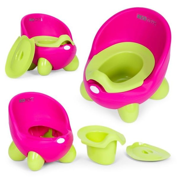 ECO TOYS Noša sa uklonivim umetkom, roze/zelena - PP112 PINK-GR