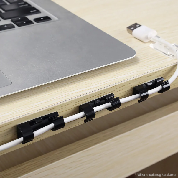 Nosac kablova JWD, samolepljivi 20 kom beli - 220446