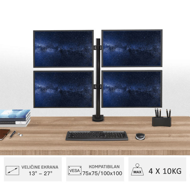 Nosač za cetiri monitora - 605149