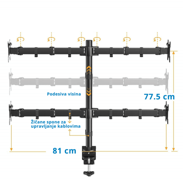 FANTECH Nosac za cetiri monitora - EP1788006