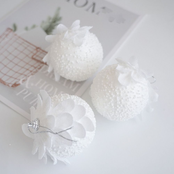 Novogodisnji ukras Snezni plodovi set 3kom beli - 210800