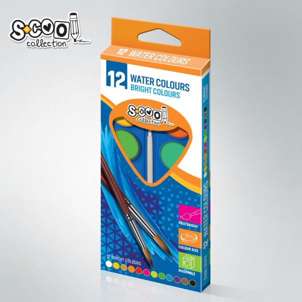 S-COOL Vodene boje set 1/12 sc012 - NS17196
