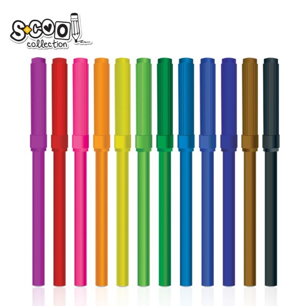S-COOL Flomasteri set 1/12, blister sc025 - NS20358