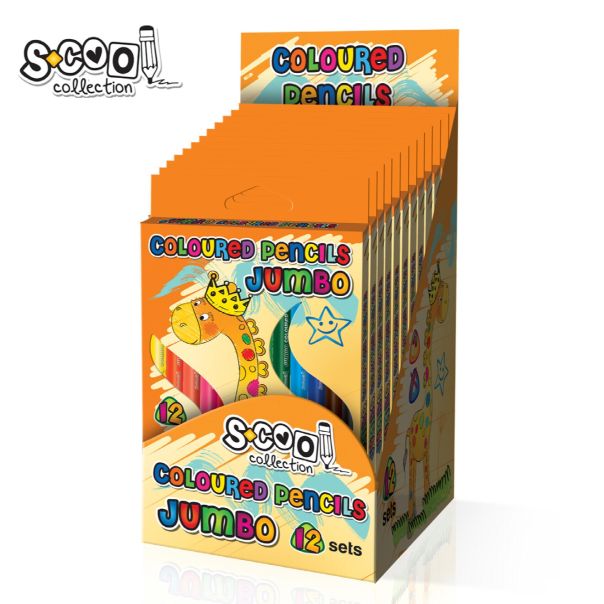 S-COOL Drvene bojice Jumbo, set 1/12 sc181 - NS22691