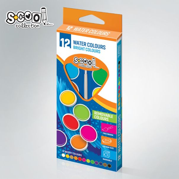 S-COOL Vodene boje Premium, set 1/12 sc228 - NS22699