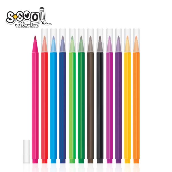 S-COOL Flomasteri Triangular, set 1/12 sc306 - NS24111