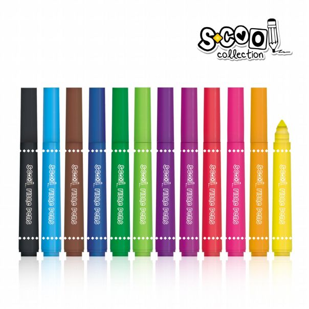 S-COOL Flomasteri Jumbo, set 1/12 sc307 - NS24112