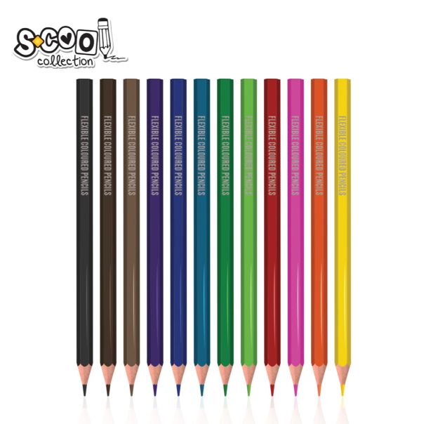 S-COOL Drvene bojice Flexy Jumbo, set 1/12 sc600 - NS26283