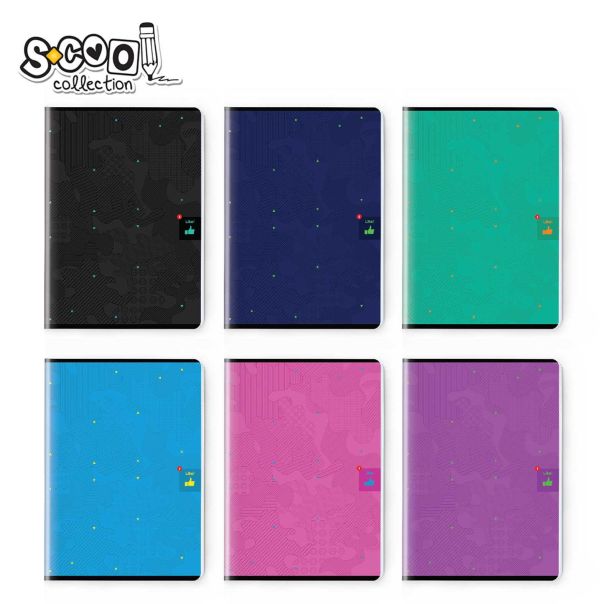 S-COOL Sveska Like, premium, A4 latajn SC1408 set 1/10, miks dezena - NS29256