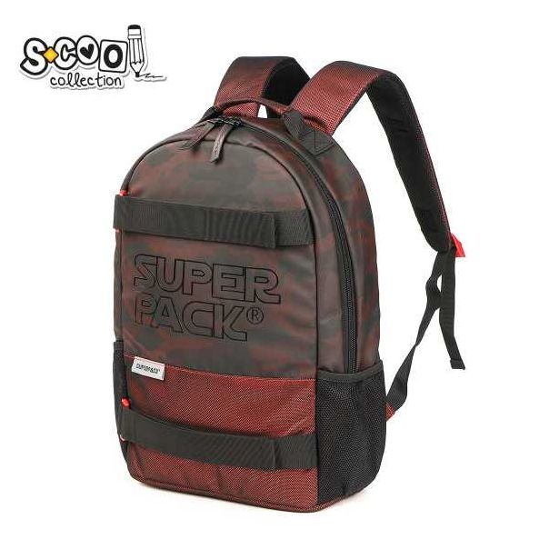 S-COOL Ranac Teenage Superpack Military Burgundy SC1658 - NS30373