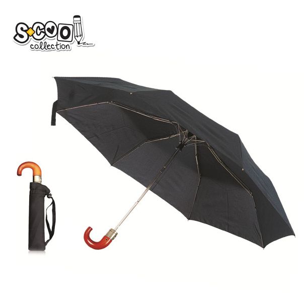 S-COOL Kišobran fi 56cm/8 Pongee crni SC1922 - SC1922