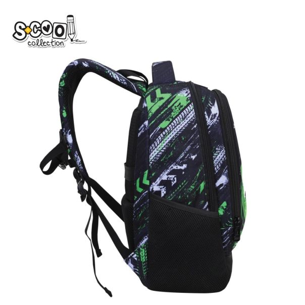 S-COOL Ranac Green football ojačana leđa sa čvrstim prednjim džepom 40*29*14cm SC2954 - NS34013