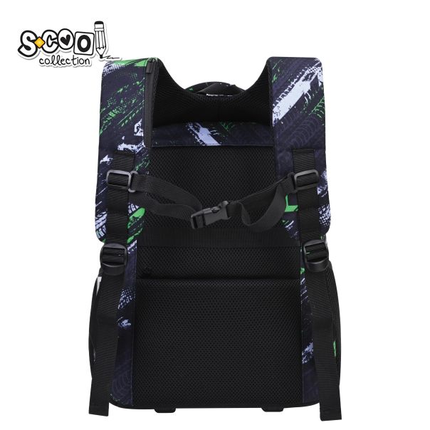 S-COOL Ranac Green football ojačana leđa sa čvrstim prednjim džepom 40*29*14cm SC2954 - NS34013