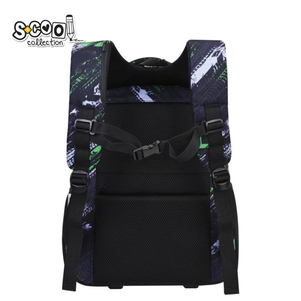 S-COOL Ranac Green football ojačana leđa sa čvrstim prednjim džepom 40*29*14cm SC2954 - NS34013