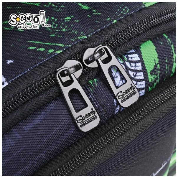 S-COOL Ranac Green football ojačana leđa sa čvrstim prednjim džepom 40*29*14cm SC2954 - NS34013