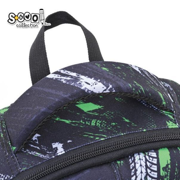 S-COOL Ranac Green football ojačana leđa sa čvrstim prednjim džepom 40*29*14cm SC2954 - NS34013