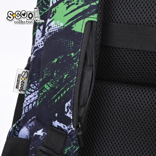 S-COOL Ranac Green football ojačana leđa sa čvrstim prednjim džepom 40*29*14cm SC2954 - NS34013