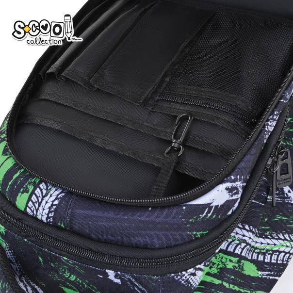 S-COOL Ranac Green football ojačana leđa sa čvrstim prednjim džepom 40*29*14cm SC2954 - NS34013