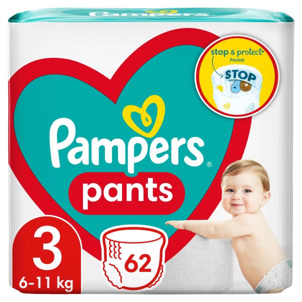 PAMPERS Pelene Pants JP 3 6-11 kg 62 kom. - NT4649