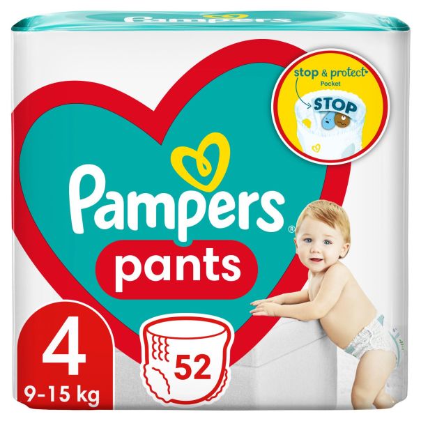 PAMPERS Pelene Pants JP 4 9-15 kg 52 kom. - NT4651