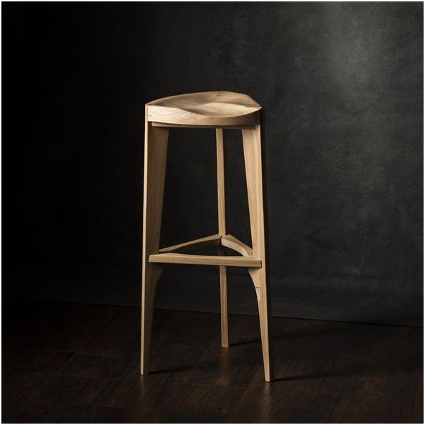 MEDA FURNITURE Drvena barska stolica Terca Hrast - HrastTerIzd35