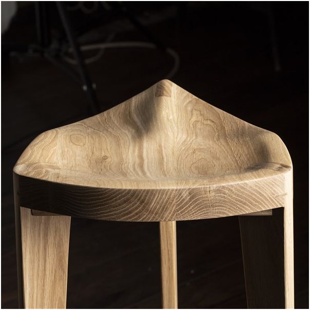 MEDA FURNITURE Drvena barska stolica Terca Hrast - HrastTerIzd35