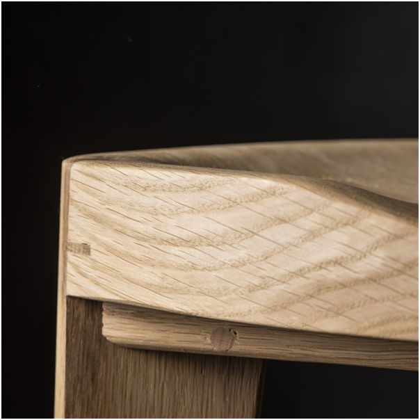 MEDA FURNITURE Drvena barska stolica Terca Hrast - HrastTerIzd35
