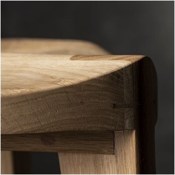MEDA FURNITURE Drvena barska stolica Terca Hrast - HrastTerIzd35