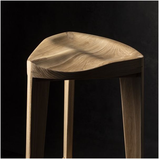 MEDA FURNITURE Drvena barska stolica Terca Hrast - HrastTerIzd35
