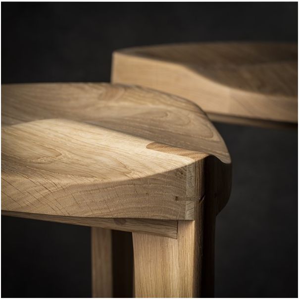 MEDA FURNITURE Drvena barska stolica Terca Hrast - HrastTerIzd35