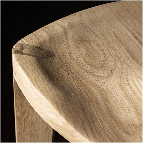 MEDA FURNITURE Drvena barska stolica Terca Hrast - HrastTerIzd35