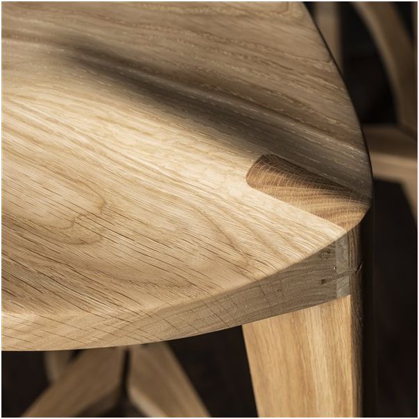 MEDA FURNITURE Drvena barska stolica Terca Hrast - HrastTerIzd35