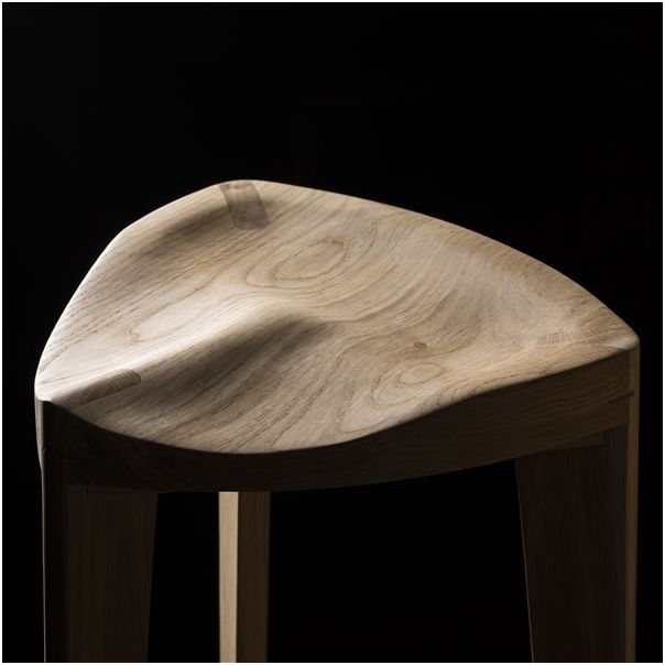 MEDA FURNITURE Drvena barska stolica Terca Hrast - HrastTerIzd35