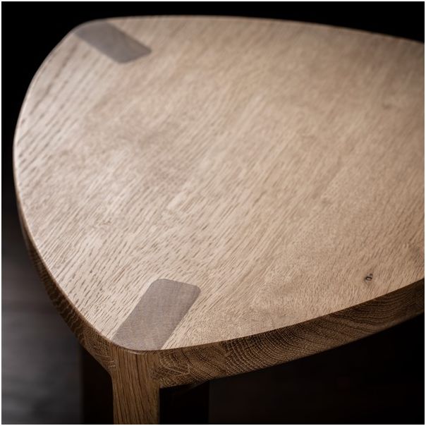 MEDA FURNITURE Drvena barska stolica Hrast ravna - HrastRavTer35