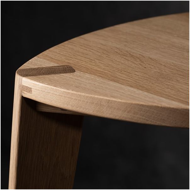 MEDA FURNITURE Drvena barska stolica Hrast ravna - HrastRavTer35