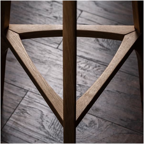 MEDA FURNITURE Drvena barska stolica Hrast ravna - HrastRavTer35