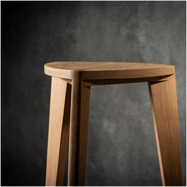 MEDA FURNITURE Hoklica Nara Hira M – hrast 45 cm - HrastL45rav