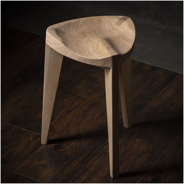 MEDA FURNITURE Hoklica Oku Ho M - hrast 45 cm - HrastM45izd